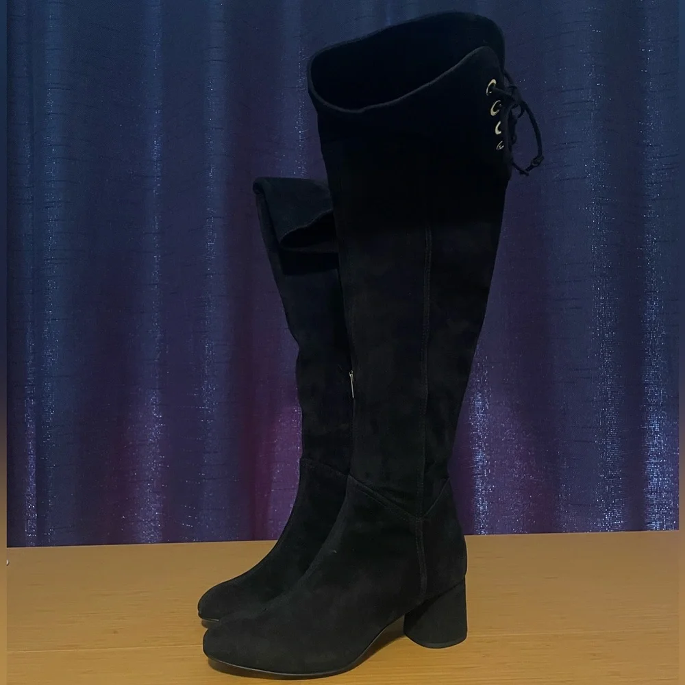AGL Scarlet Lace Up ZIP High Heel Dress Boots